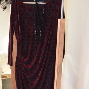 Tommy Hilfiger purple and Black Patterned Dress